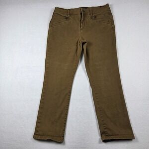 Lauren Ralph‎ Lauren Crop Jeans Women's 10P Brown Cropped Denim Stretch Pants